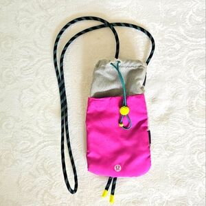 lululemon athletica Vibrant Pink and Gray Crossbody Bag